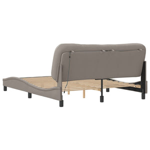 Bettgestell mit LED 160x200 cm Taupe