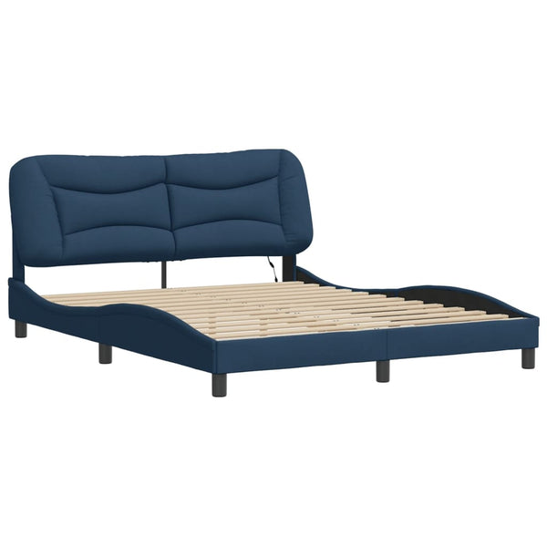 Bettgestell Blau LED 160x200 cm