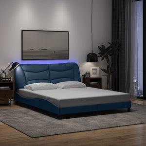 Bettgestell Blau LED 160x200 cm