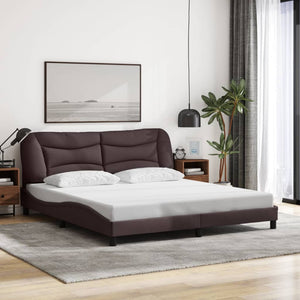 Bettgestell Hvar mit LED Dunkelbraun 180x200 cm