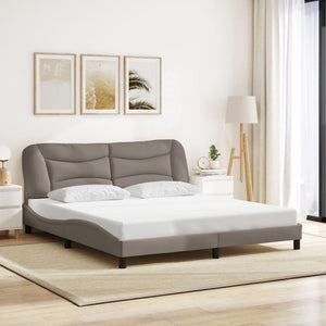 Bettgestell mit LED Taupe 180x200 cm