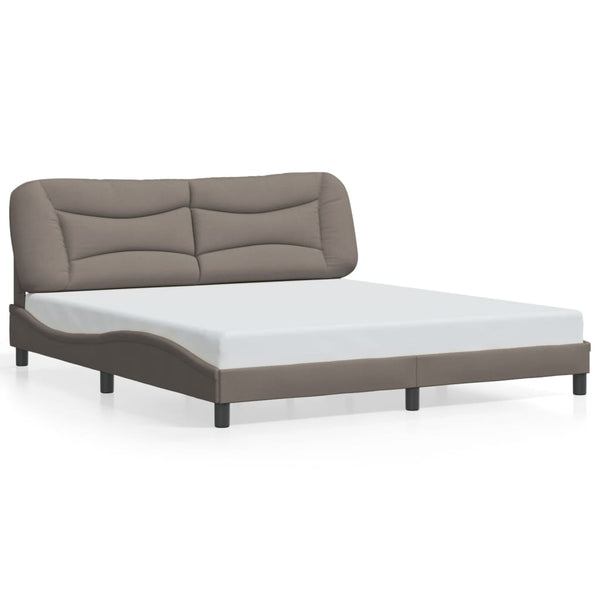 Bettgestell mit LED Taupe 180x200 cm
