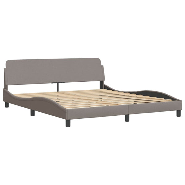 Bettgestell mit LED Taupe 180x200 cm