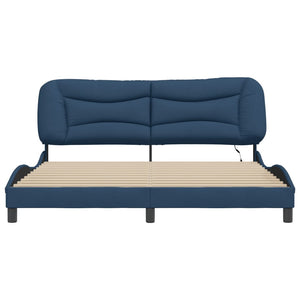 Bettgestell mit LED Blau 180x200 cm