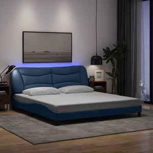 Bettgestell mit LED Blau 180x200 cm