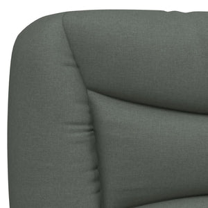 Bettgestell mit LED Dunkelgrau 200x200 cm