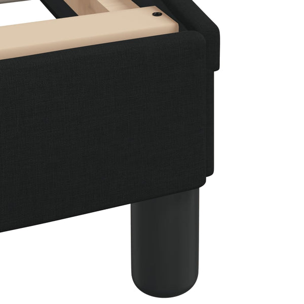 vidaXL LED Bed Frame without Mattress "Hvar" Black 200x200 cm Fabric