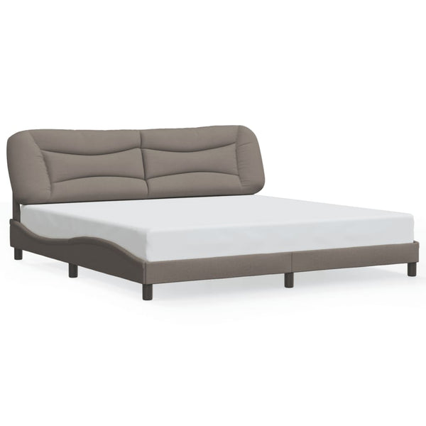Bettgestell mit LED Taupe 200x200 cm