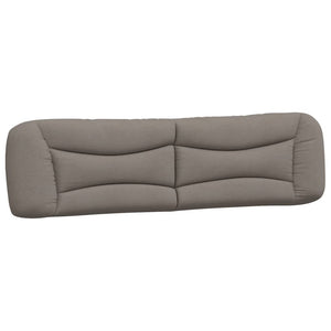 Bettgestell mit LED Taupe 200x200 cm