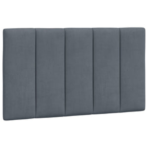 Bettgestell Hanko Dunkelgrau 90x190 cm mit LED