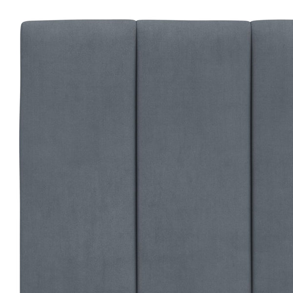 Bettgestell Hanko Dunkelgrau 90x190 cm mit LED