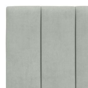 Bettgestell mit LED Hellgrau Samt 90x200 cm