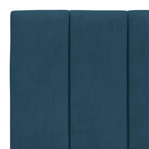 Bettgestell Blau 90x200 cm mit LED Samt