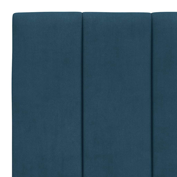 Bettgestell Blau 90x200 cm mit LED Samt