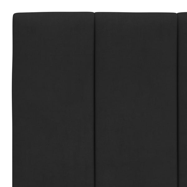 Bettgestell mit LED Schwarz 100x200 cm Samt
