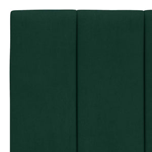 Bettgestell Hanko Dunkelgrün 100x200 cm mit LED