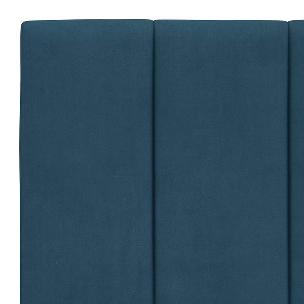 Bettgestell Hanko Blau Samt LED 100x200 cm