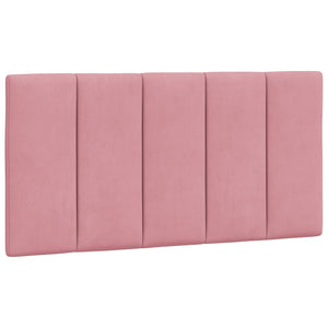 Rosa Samt Bettgestell mit LED 100x200 cm