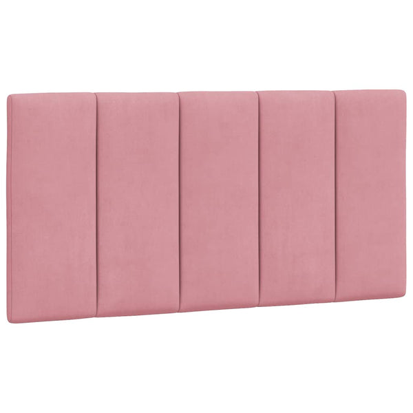 Rosa Samt Bettgestell mit LED 100x200 cm