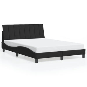 Bettgestell Hanko mit LED Schwarz 120x200 cm