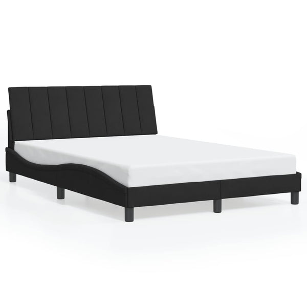 Bettgestell Hanko mit LED Schwarz 120x200 cm