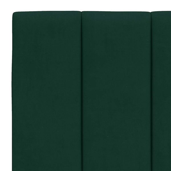 Bettgestell mit LED Dunkelgrün 120x200 cm Samt