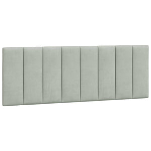 Bettgestell mit LED Hellgrau 140x190 cm Samt