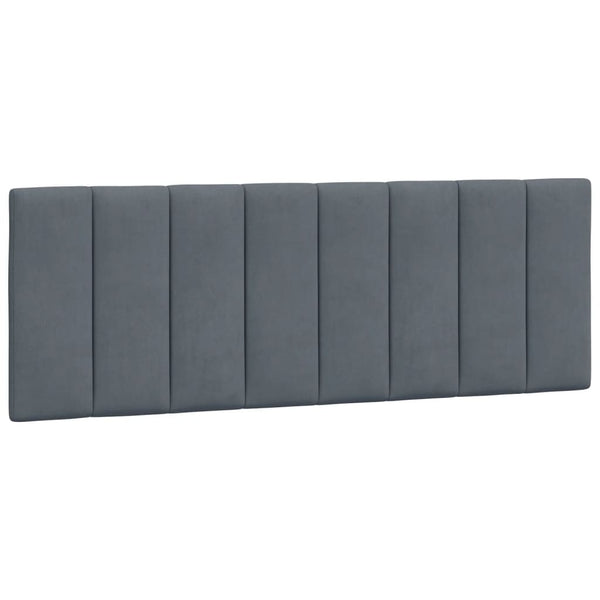 Bettgestell Dunkelgrau 140x190 cm mit LED Samt