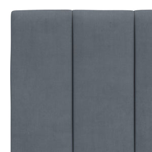 Bettgestell Dunkelgrau 140x190 cm mit LED Samt