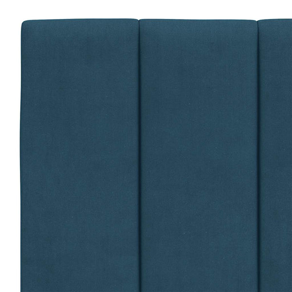 Bettgestell mit LED Blau 140x190 cm Samt