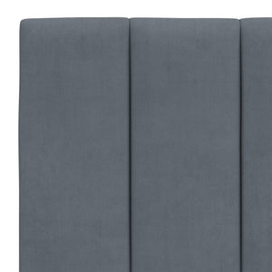 Bettgestell mit LED Dunkelgrau 140x200 cm