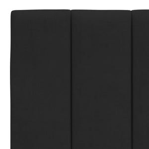 Schwarzes Samt Bettgestell 140x200 cm mit LED