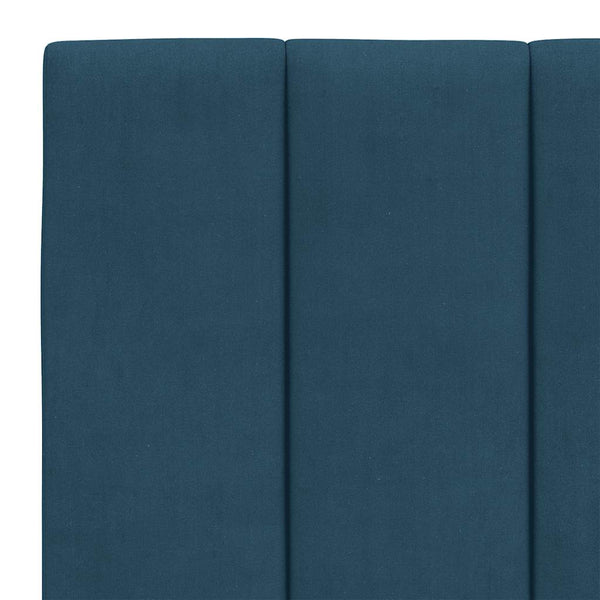 Bettgestell mit LED Blau 140x200 cm Samt