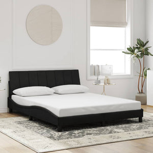 Bettgestell Hanko mit LED Schwarz 160x200 cm