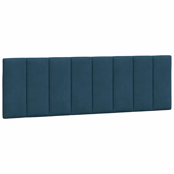 vidaXL Cadre de lit avec LED sans matelas "Hanko" bleu 160x200 cm Velours