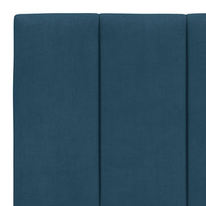 vidaXL Cadre de lit avec LED sans matelas "Hanko" bleu 160x200 cm Velours