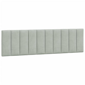 Bettgestell mit LED Hellgrau 180x200 cm Samt