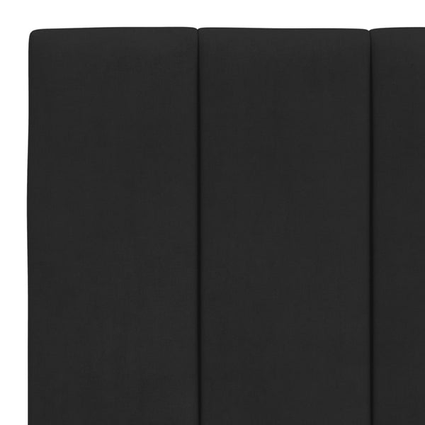 vidaXL Cadre de lit avec LED sans matelas "Hanko" noir 180x200 cm velours
