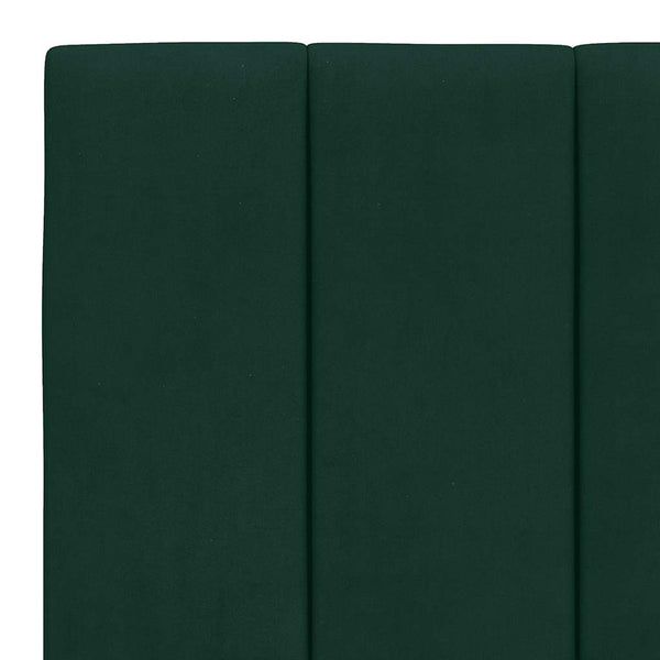 vidaXL Cadre de lit avec LED sans matelas "Hanko" Vert foncé 180x200 cm Velours