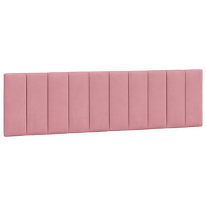 Bettgestell mit LED Rosa Samt 180x200 cm