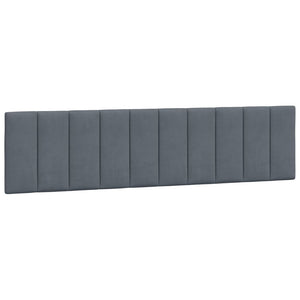 vidaXL Cadre de lit LED sans matelas "Hanko" Gris foncé 200x200 cm Velours