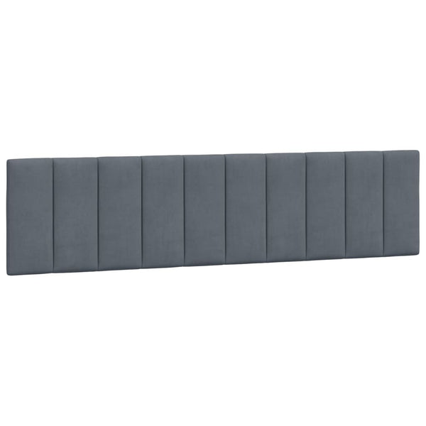 vidaXL Cadre de lit LED sans matelas "Hanko" Gris foncé 200x200 cm Velours
