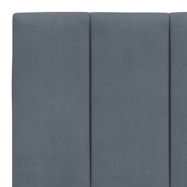 vidaXL Cadre de lit LED sans matelas "Hanko" Gris foncé 200x200 cm Velours