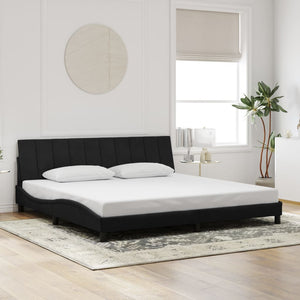 Bettgestell Hanko mit LED Schwarz 200x200 cm