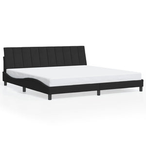 Bettgestell Hanko mit LED Schwarz 200x200 cm