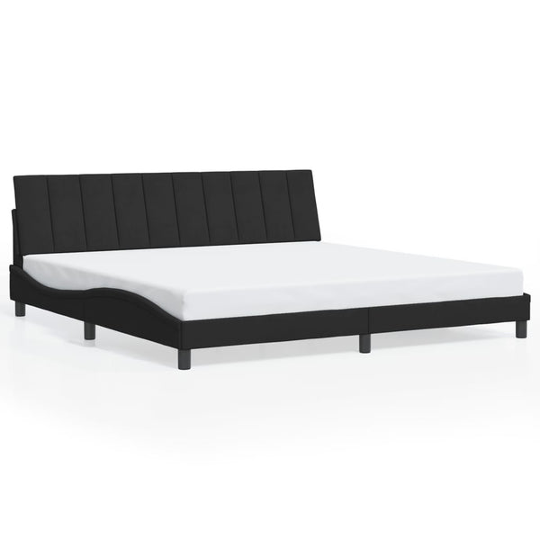 Bettgestell Hanko mit LED Schwarz 200x200 cm