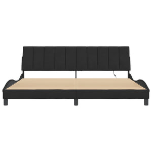 Bettgestell Hanko mit LED Schwarz 200x200 cm