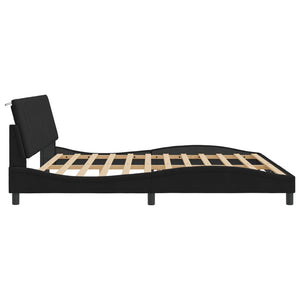 Bettgestell Hanko mit LED Schwarz 200x200 cm