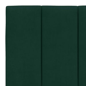 Bettgestell Dunkelgrün 200x200 cm mit LED Samt