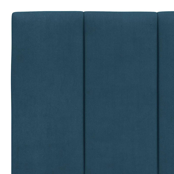 Bettgestell mit LED Blau 200x200 cm Samt